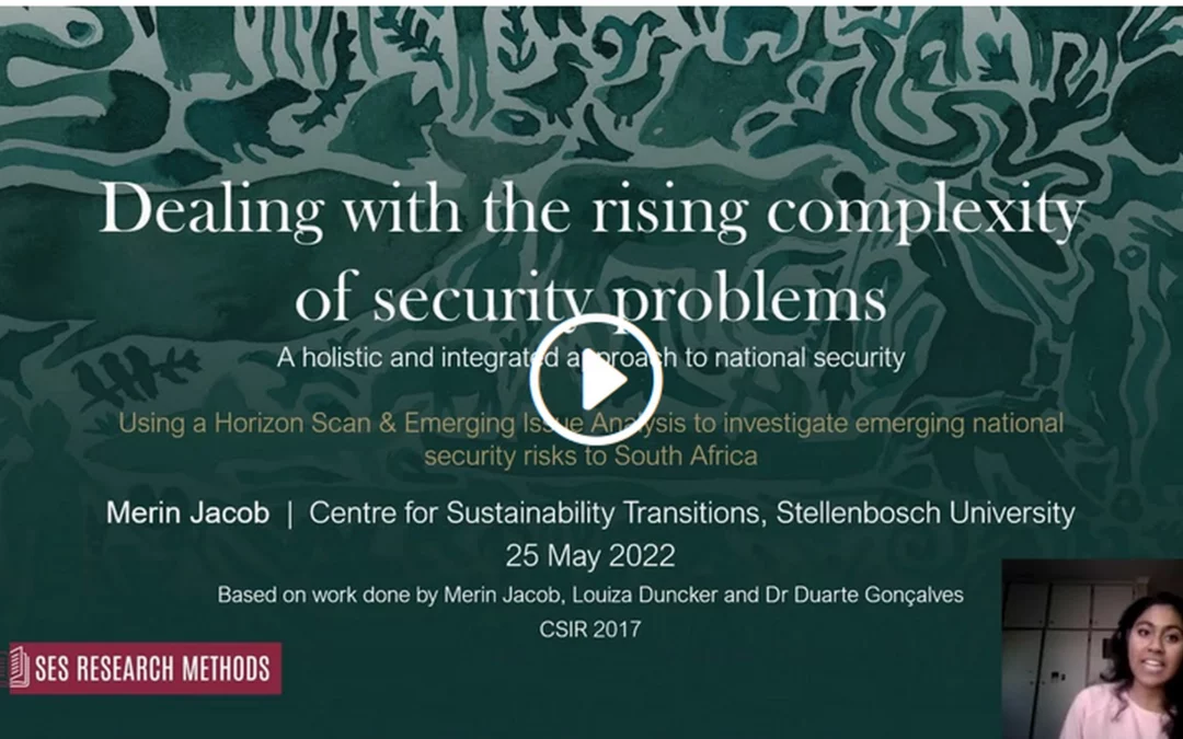 Using a Horizon Scan and Emerging Issue Analysis to investigate emerging national security risks to South Africa